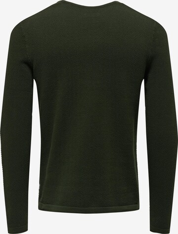 Regular fit Pullover 'Panter' di Only & Sons in verde