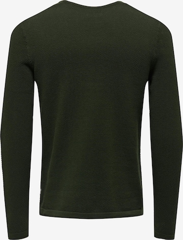 Only & Sons Regular Fit Pullover 'Panter' i grøn