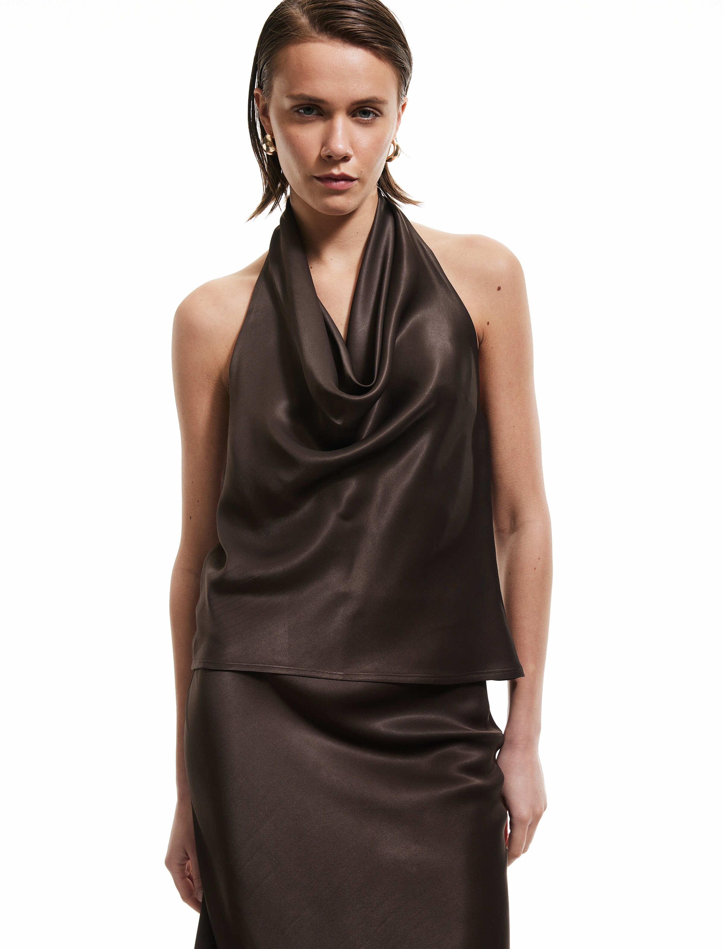 Koton Bluse in Braun: Vorderseite