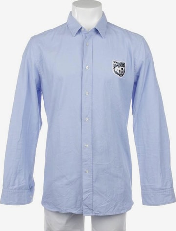 HUGO Freizeithemd / Shirt / Polohemd langarm L in Blau: predná strana