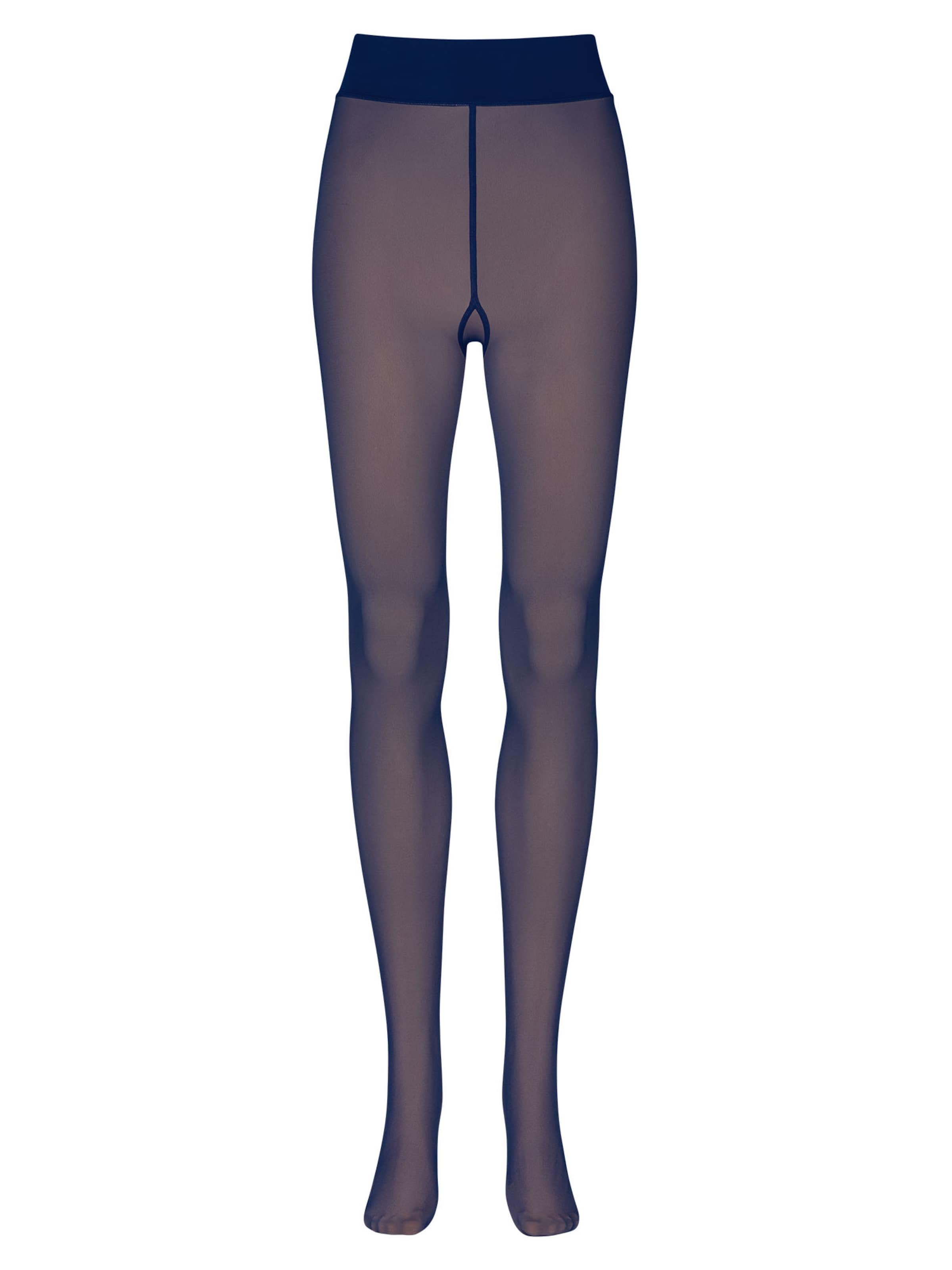 Nur Die Fine tights ' Warm & Transparent Robust ' in Blue: front