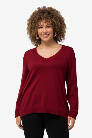 Pull-over Ulla Popken en rouge : devant