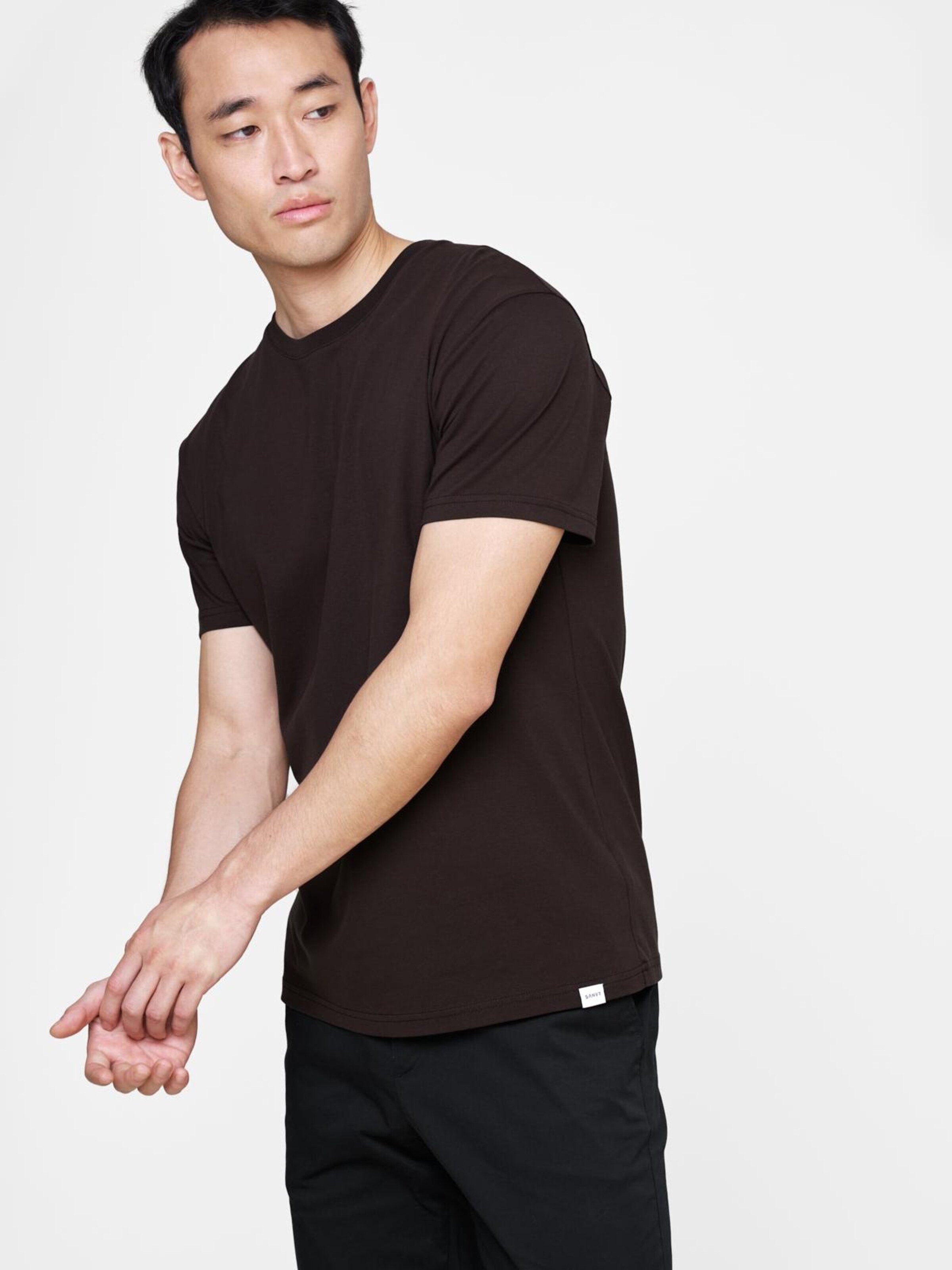 SANVT Shirt 'The Perfect T-Shirt'‌‌‌‌ in Braun
