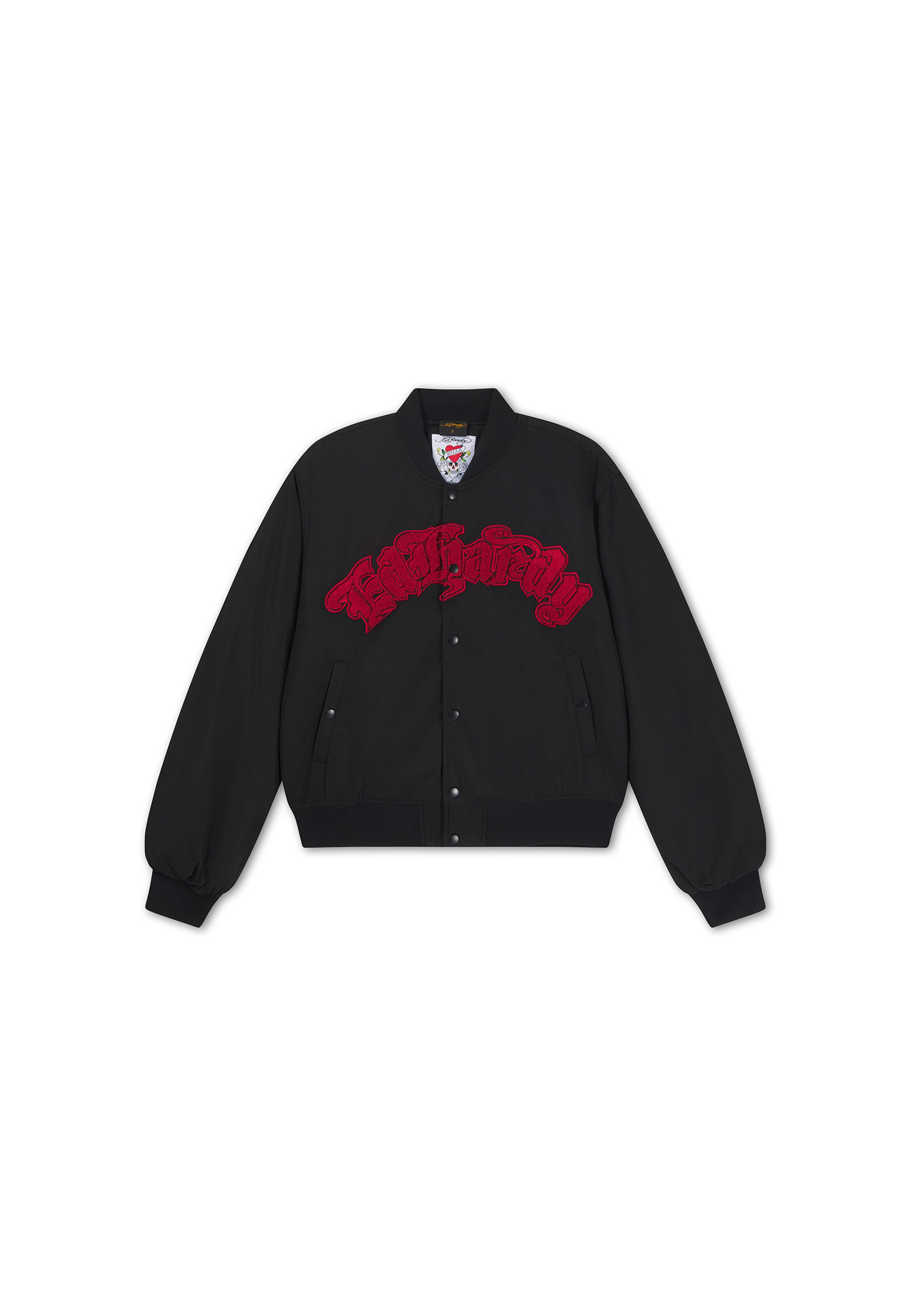 Ed Hardy Prechodná bunda 'Gothic Flaming Eagle' - Čierna: predná strana