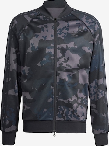 ADIDAS ORIGINALS Zip-Up Hoodie 'Camo' in Green: front