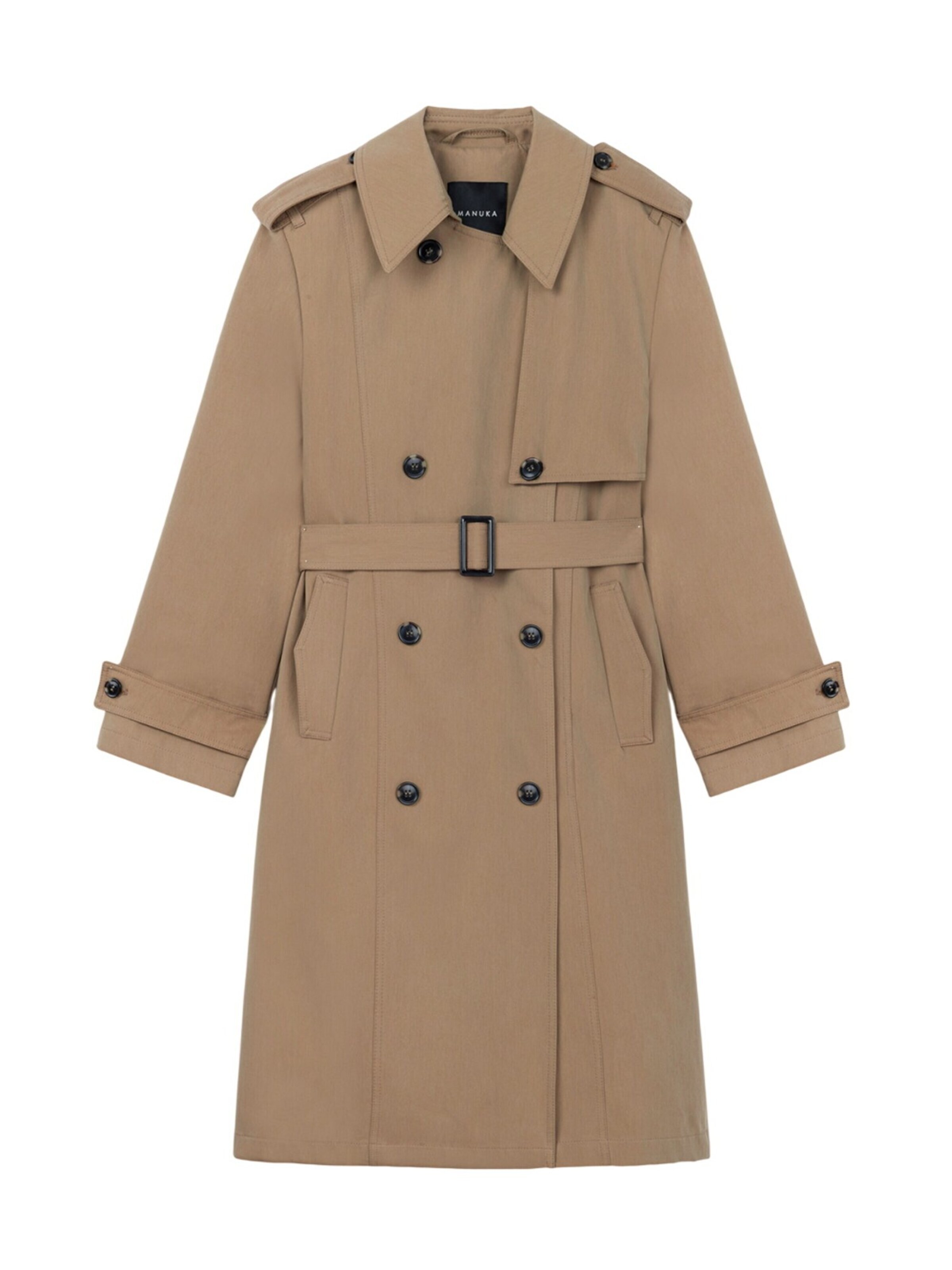 MANUKA Between-seasons coat in Beige: front