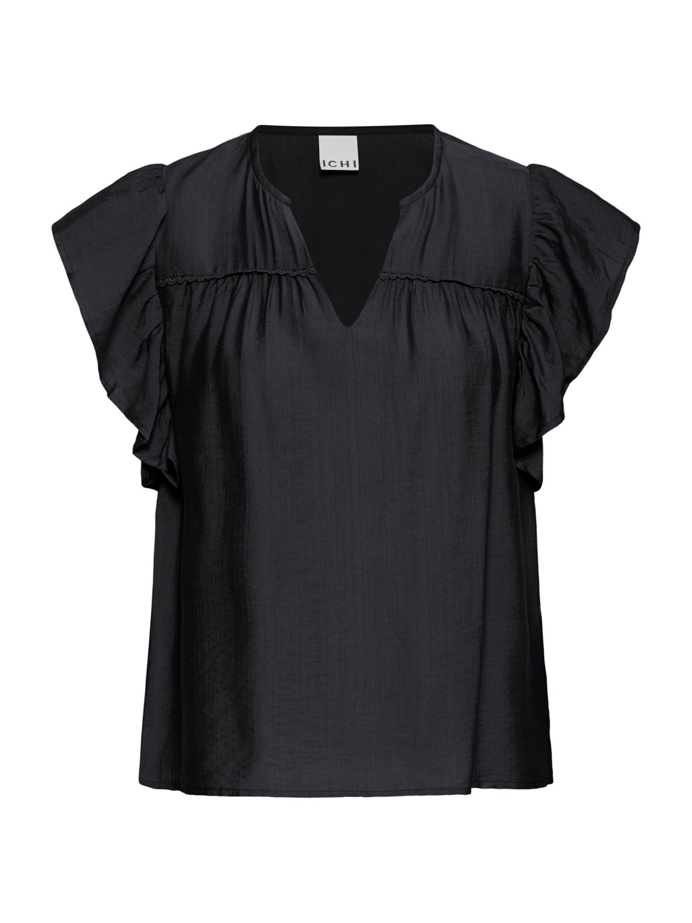 Camicia da donna 'IHHETTA' di ICHI in nero: frontale