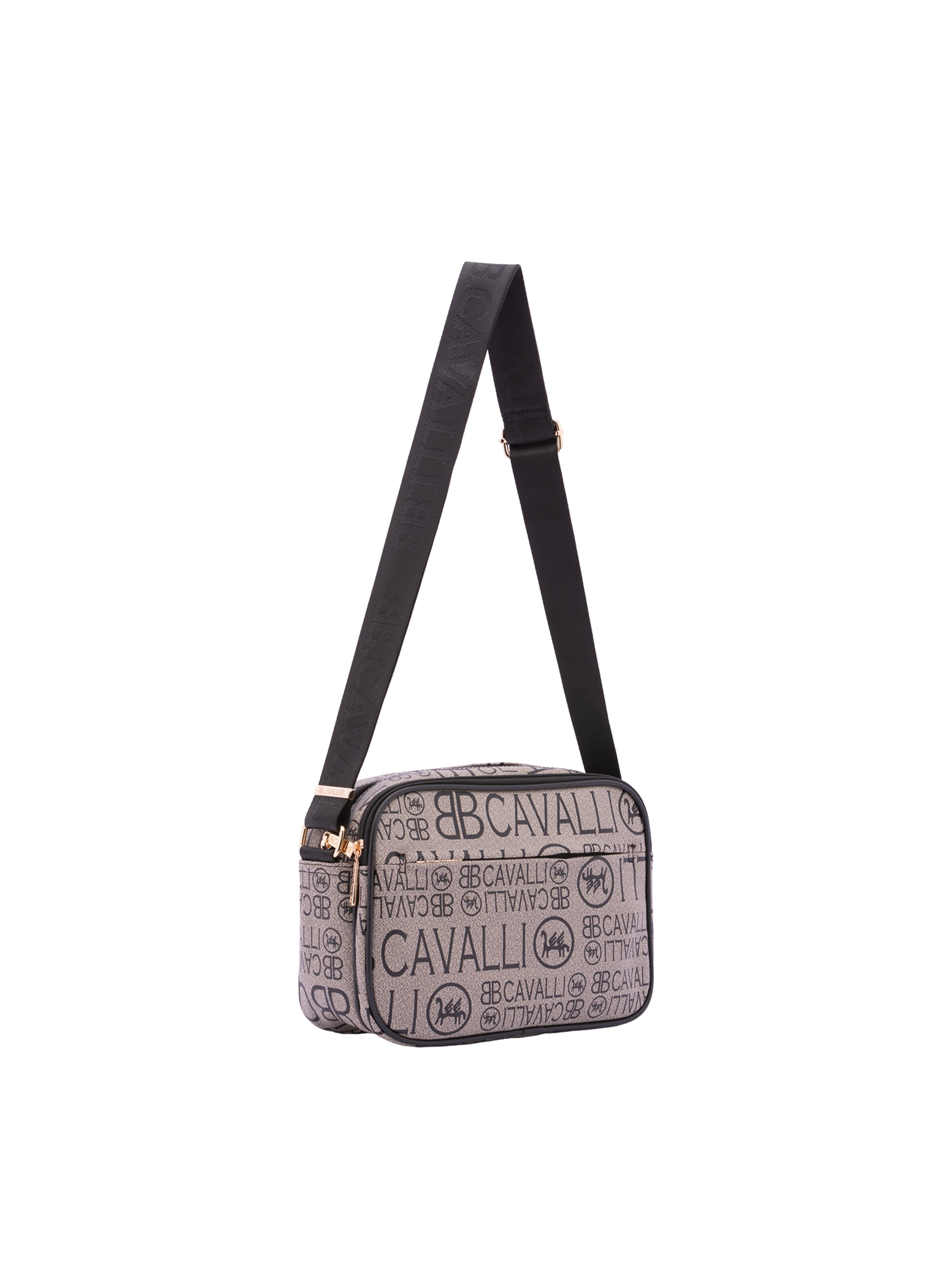 Borsa a tracolla 'Borsa a Tracolla B Cavalli Donna con Zip e Tasche Regolabile Nera' di B. Cavalli in nero