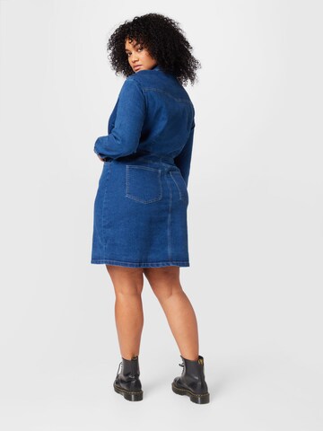 ONLY Curve Shirt Dress 'FLEUR' in Blue