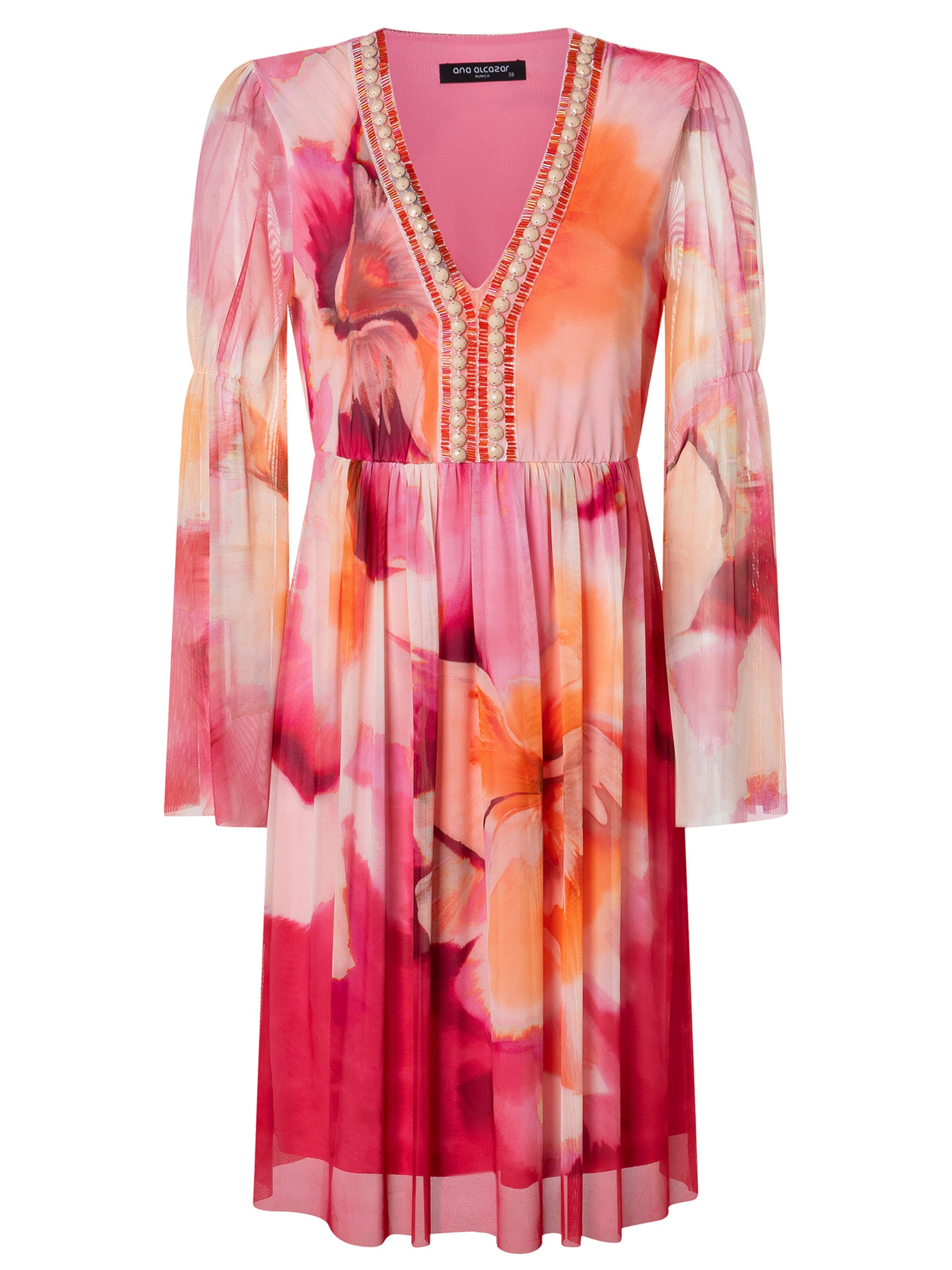 Ana Alcazar Jurk 'Zia' in Roze: voorkant