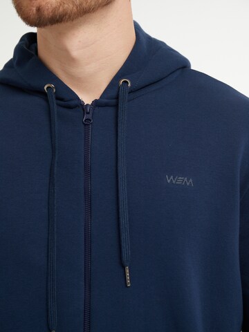 WEM Fashion Zip-Up Hoodie 'Spell' in Blue