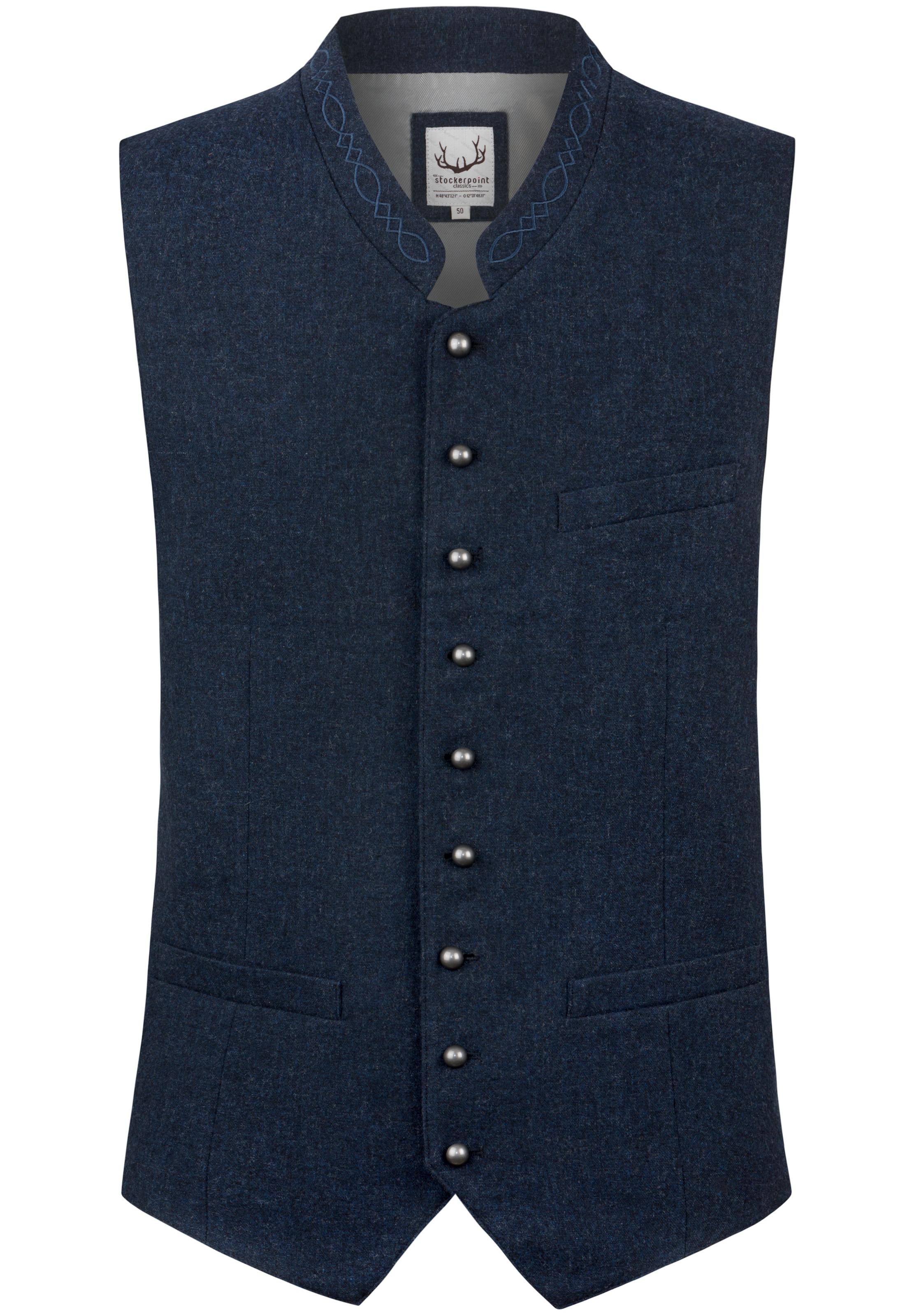 STOCKERPOINT Trachtenweste in Blau: Vorderseite