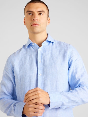 Slim fit Camicia 'Perth' di Bruun & Stengade in blu