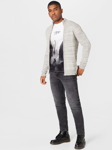 INDICODE JEANS Knit Cardigan 'Badric' in Grey