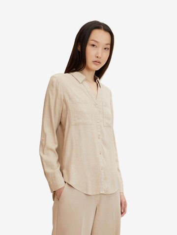 Camicia da donna di TOM TAILOR in beige: frontale