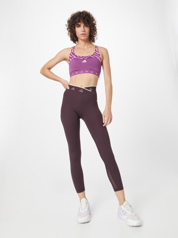 ADIDAS PERFORMANCE Skinny Sportovní kalhoty 'Techfit V-Shaped Elastic' – červená