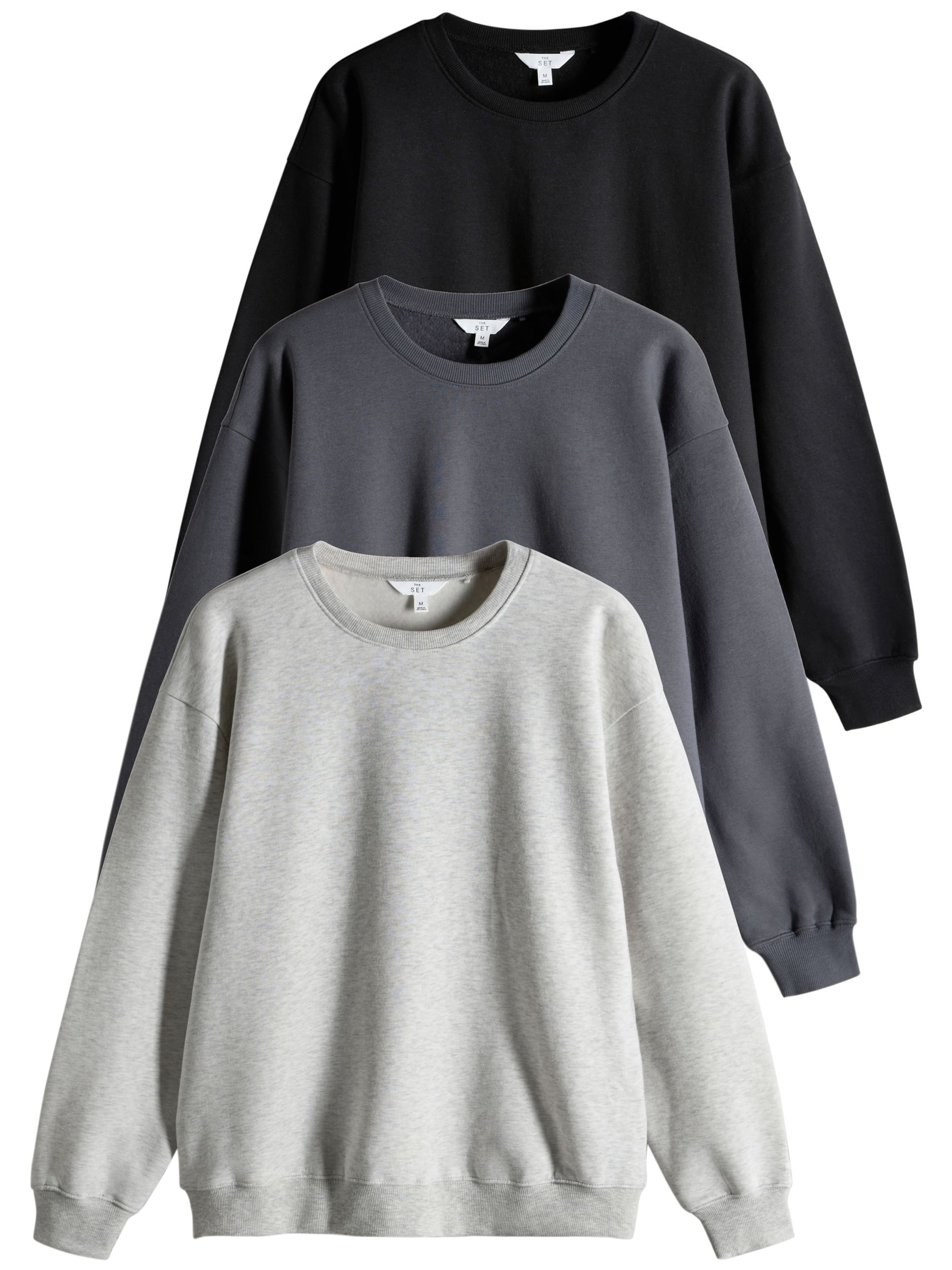 The Set Sweatshirt in Grijs: voorkant