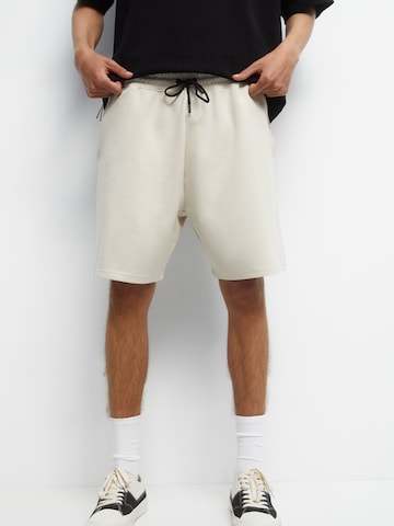 Pull&Bear Loosefit Shorts in Beige: Vorderseite
