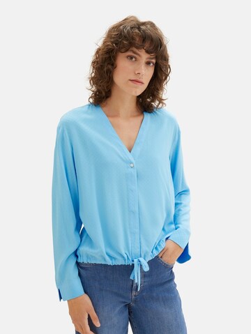 TOM TAILOR Blouse in Blauw: voorkant