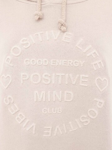 Felpa 'Positive Mind' di Zwillingsherz in beige