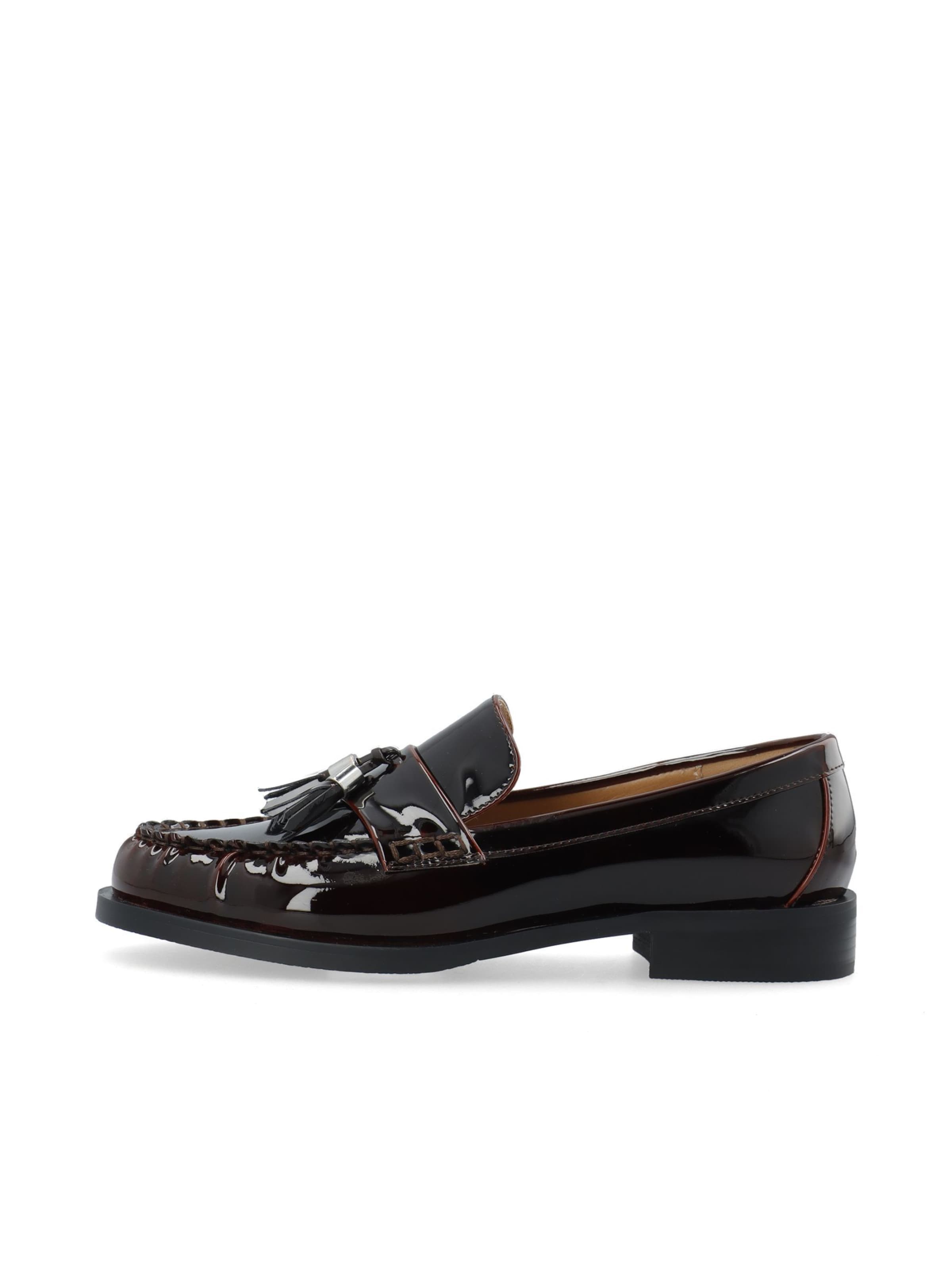 Bianco Mocassins 'ISABELLA' in Bruin: voorkant