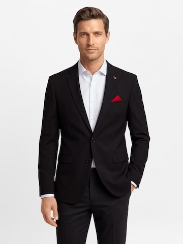 Finshley & Harding London Slim Fit Sakko 'Brixdon' in Schwarz: Vorderseite