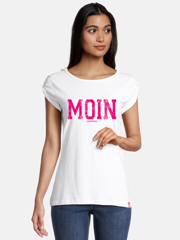 salzhaut T-Shirt 'Biike-Moin' in Weiß: Vorderseite