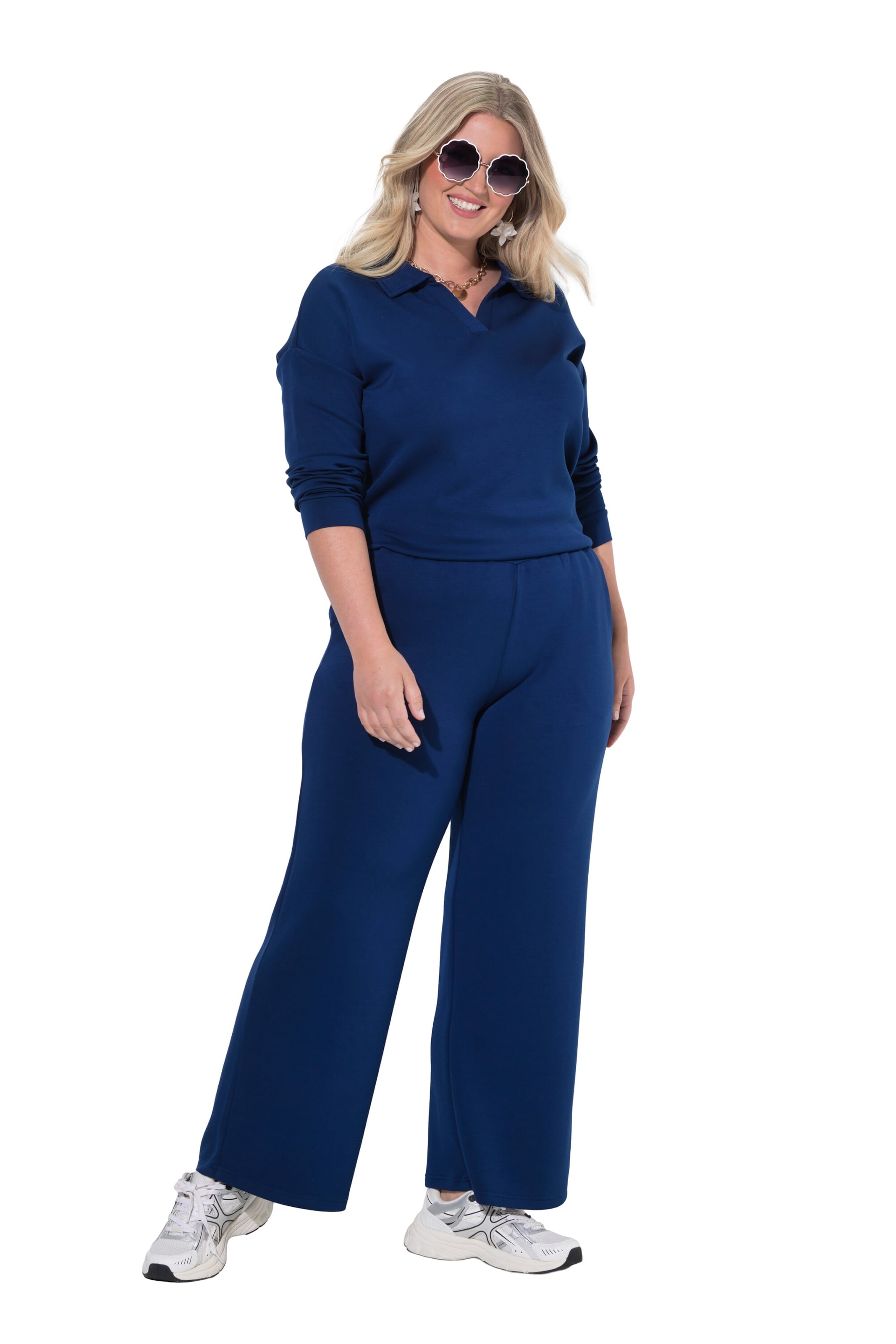 MIAMODA Wide leg Trousers in Blue