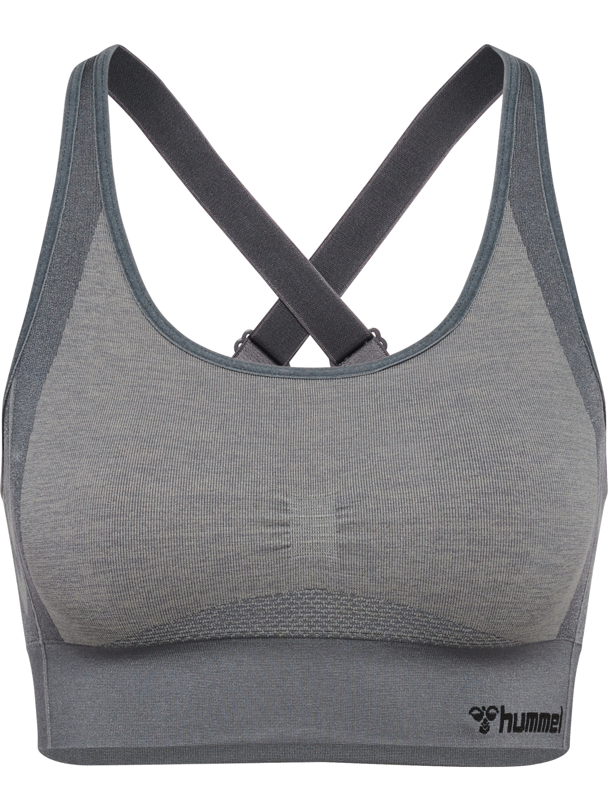 Hummel Bustier Sports-BH i grå: forside