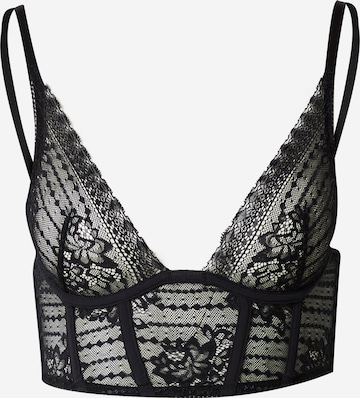 ETAM Bralette Bra 'PANAMA' in Black: front