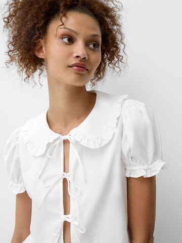 Bershka Blus i vit