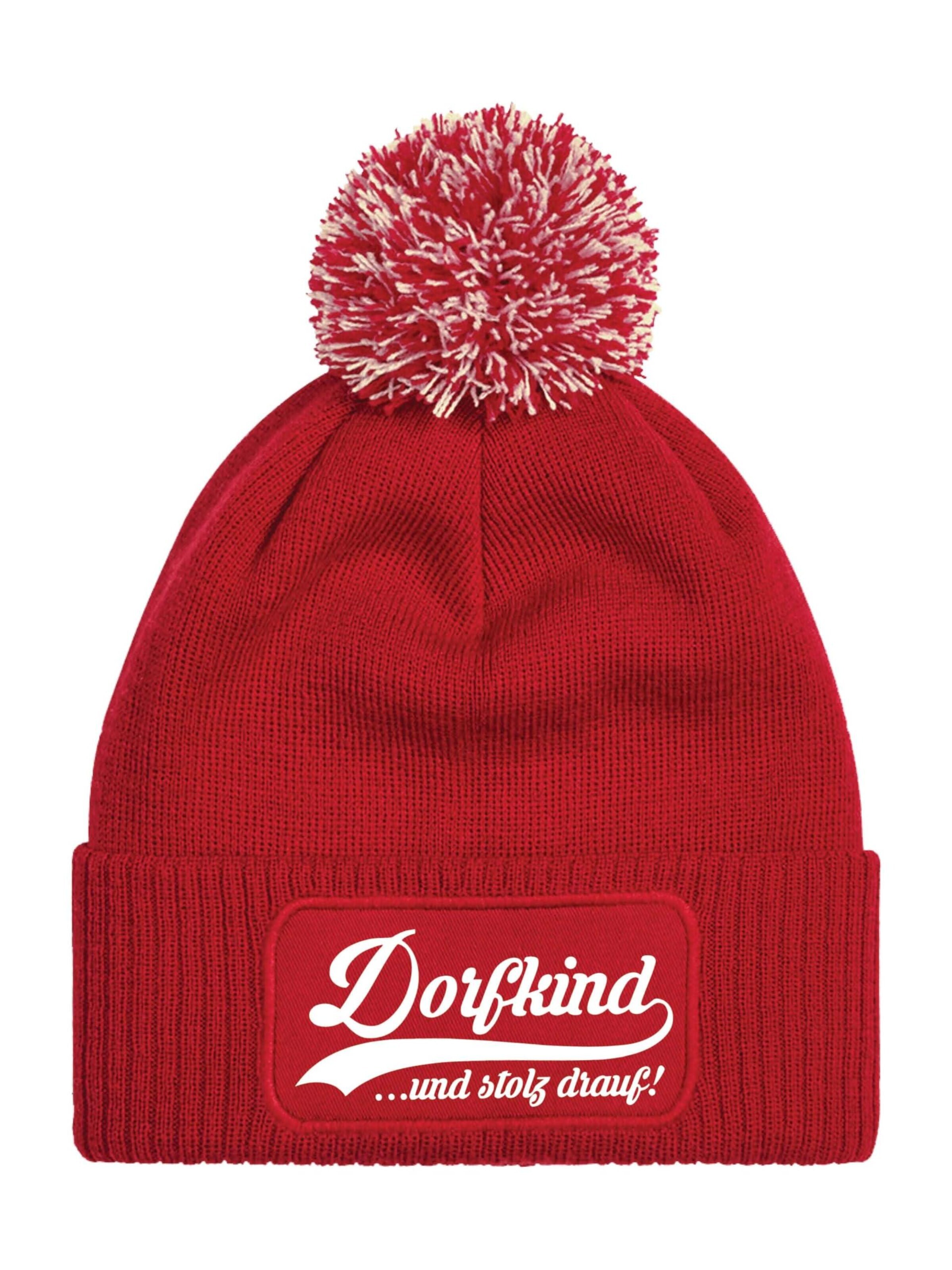 Youth Designz Beanie 'Dorfkind' in Red: front