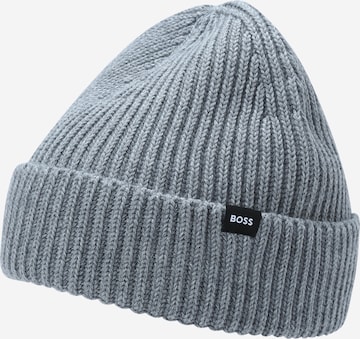 BOSS Black Beanie 'Pedro' in Silver: front