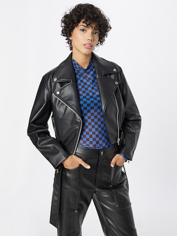 Monki Between-Season Jacket in Black: front