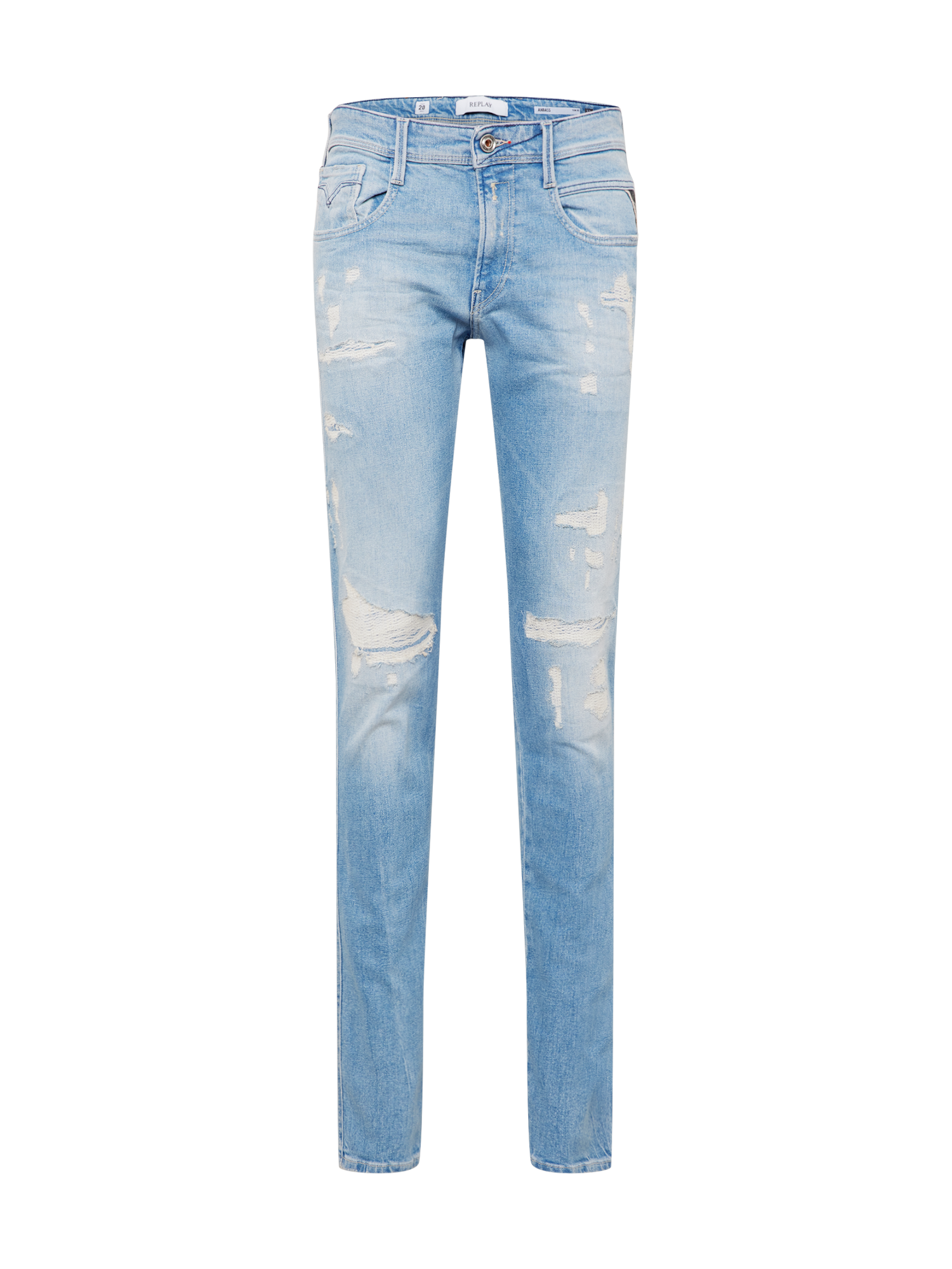 Uomo Abbigliamento REPLAY Jeans ANBASS in Blu Chiaro 