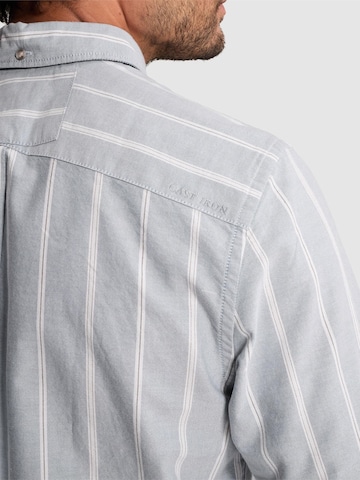 CAST IRON Regularny krój Koszula 'Oxford shirt with stripe pattern' w kolorze niebieski