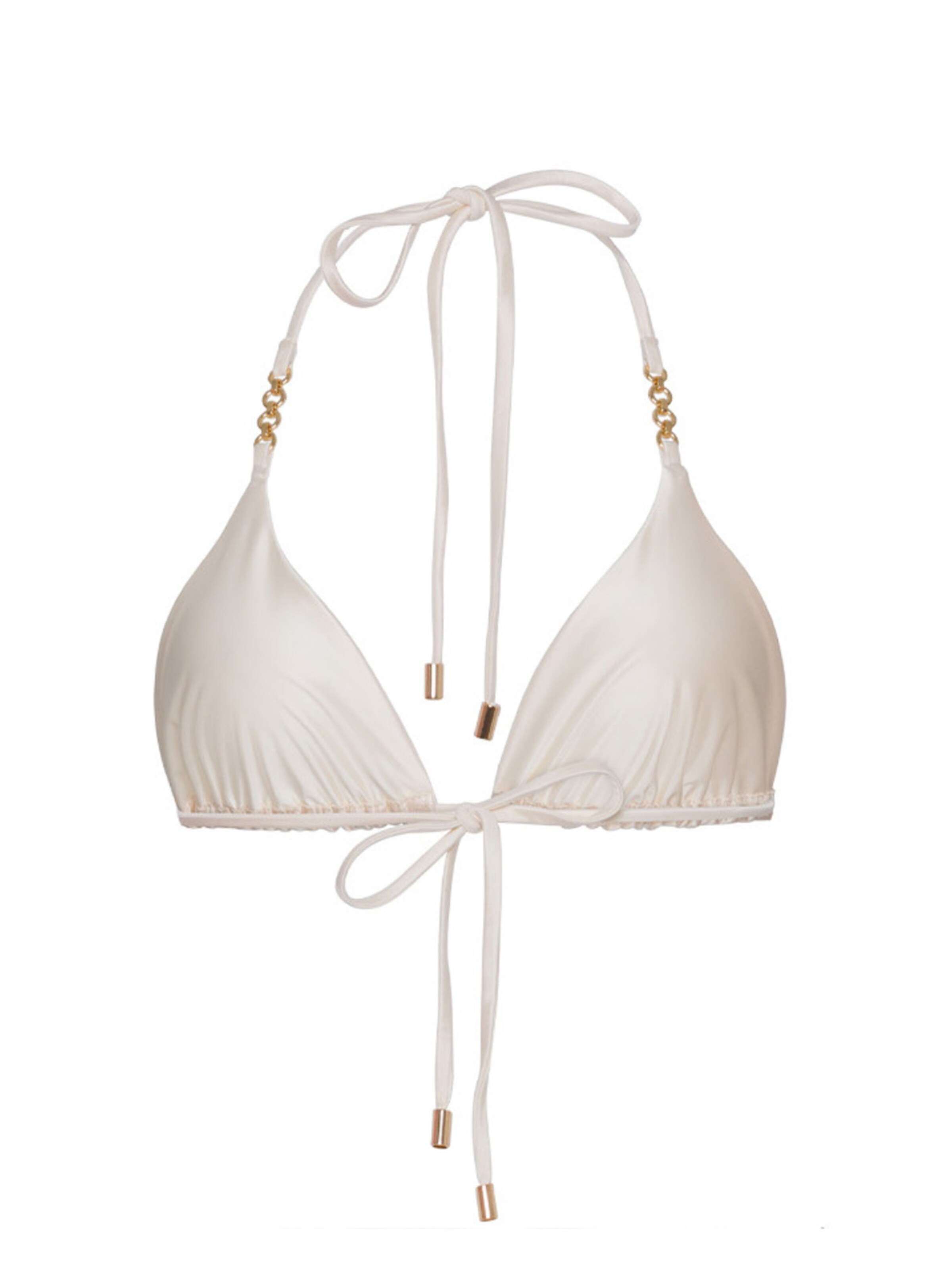 Anse Victorin Triangle Bikini Top 'Sophia' in Beige: front