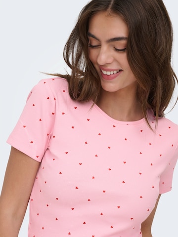 ONLY Футболка 'ONLFENJA' в Ярко-розовый