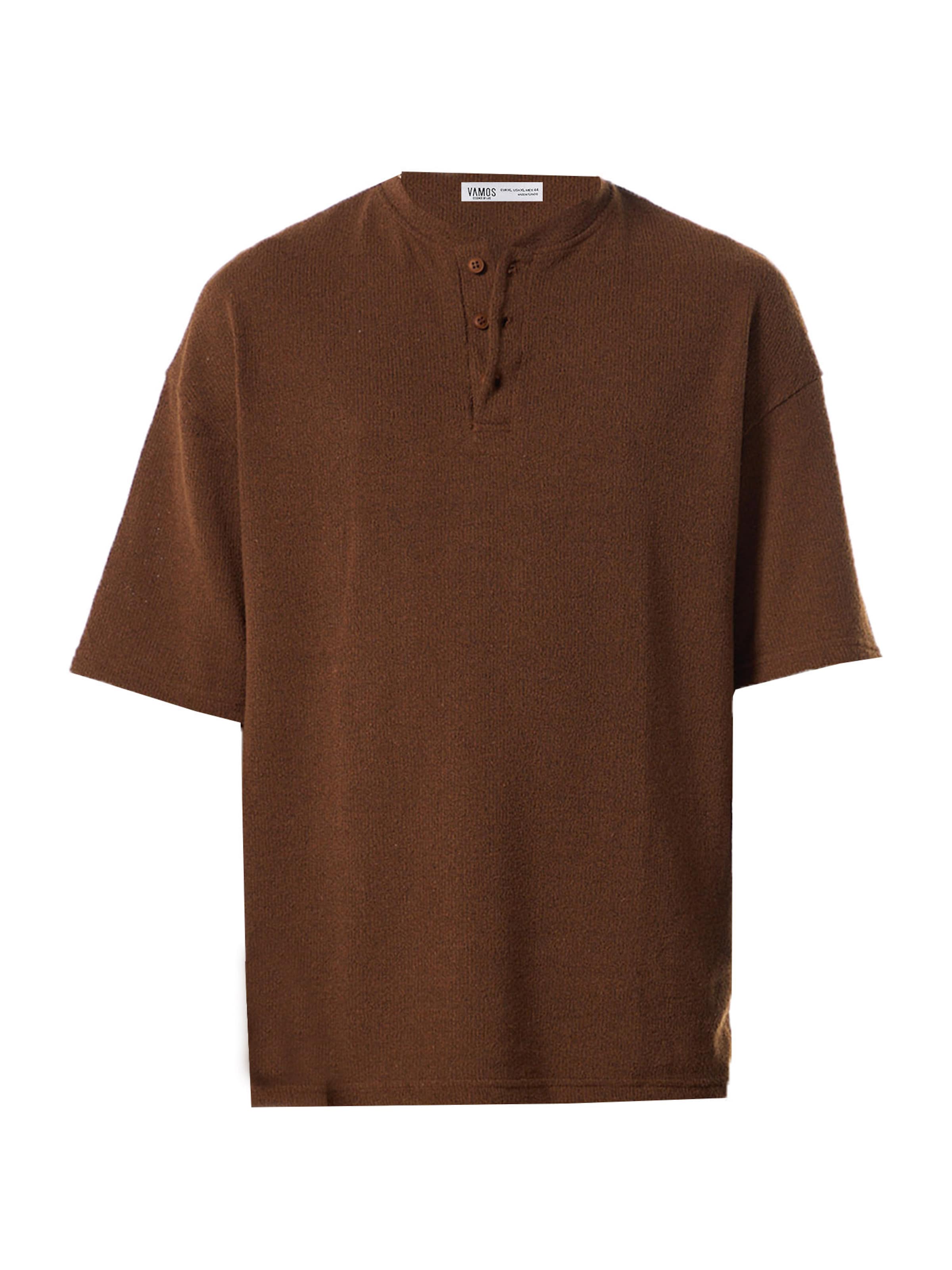 VAMOS CLO T-shirt 'Pittsburgh' i brun: framsida