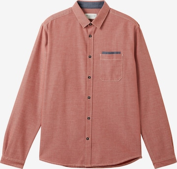 TOM TAILOR Regular fit Button Up Shirt in Red: front