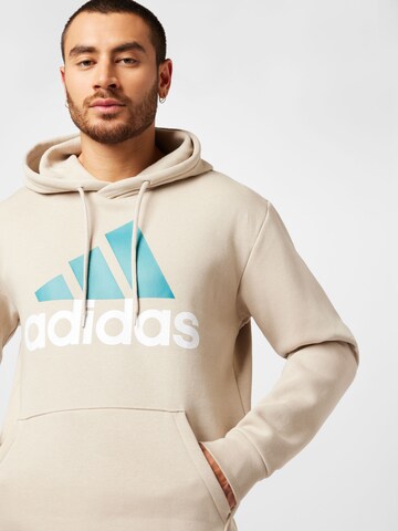 ADIDAS SPORTSWEAR Athletic Sweatshirt 'Essentials Fleece Big Logo' in Beige
