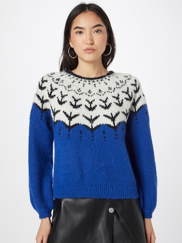 Pull-over 'MYRRA' ONLY en bleu : devant