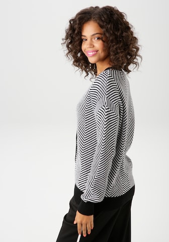 Aniston CASUAL Strickjacke in Schwarz