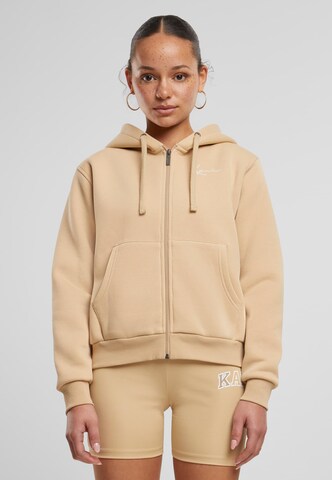 Giacca di felpa 'Essential' di Karl Kani in beige: frontale