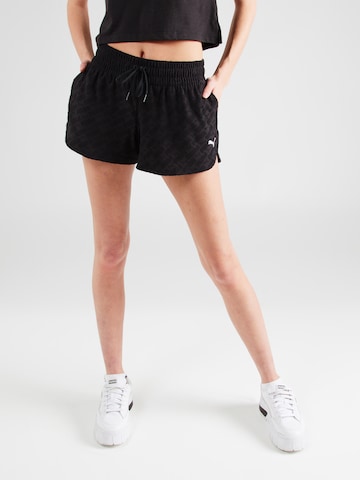 PUMA - regular Pantalón deportivo en negro: frente