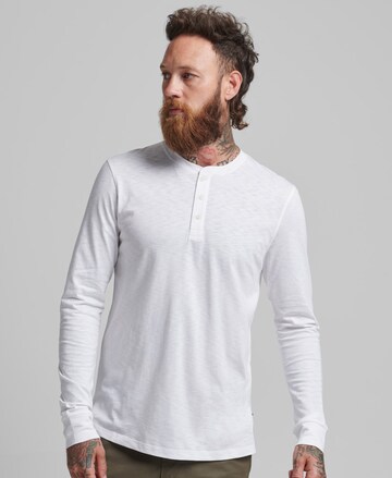 Superdry Shirt 'Studios Slub' in Wit: voorkant