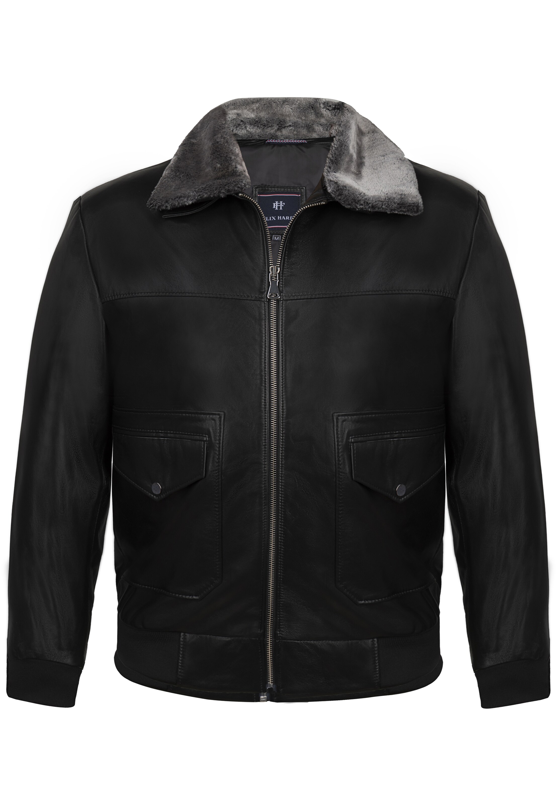 melns Felix Hardy Starpsezonu jaka: no priekšpuses