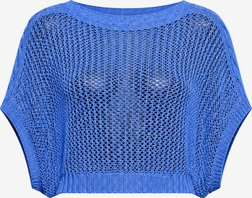 Süel knitwear - Top de punto 'Birthday' en azul: frente