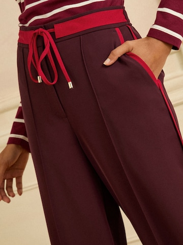 love & roses Široký strih Nohavice - Červená