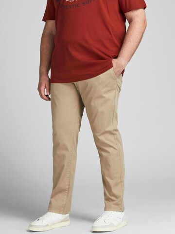 Jack & Jones Plus Regular Chino in Beige: voorkant